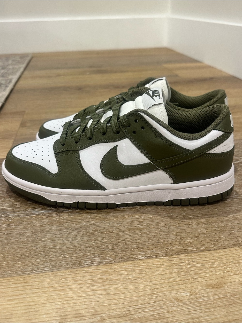 Nike Women’s Dunk Low — White & Olive